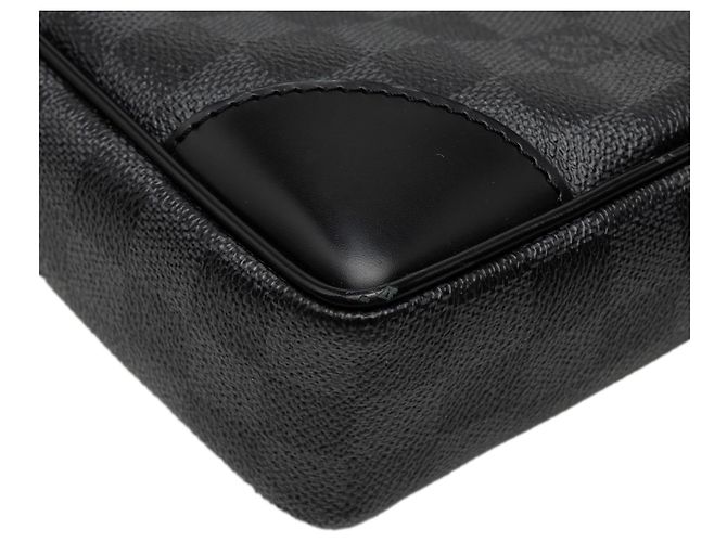 Louis Vuitton Black Damier Graphite Porte Documents Voyage PM Preto - vista 6