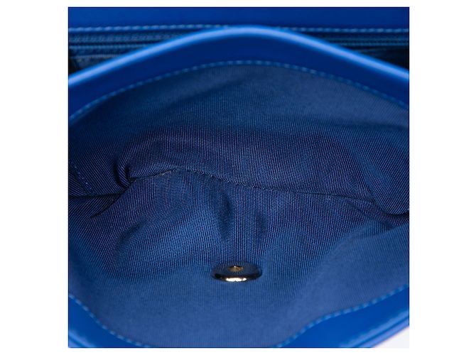 Chanel Blue CC Quilted Calfskin Diamond Stitched Flap Bleu - vue 4