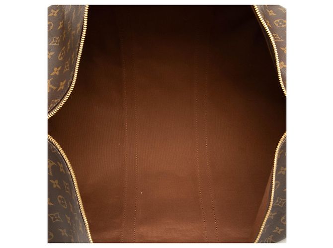 Louis Vuitton Brown Monogram Keepall Bandouliere 55 Marron - vue 4