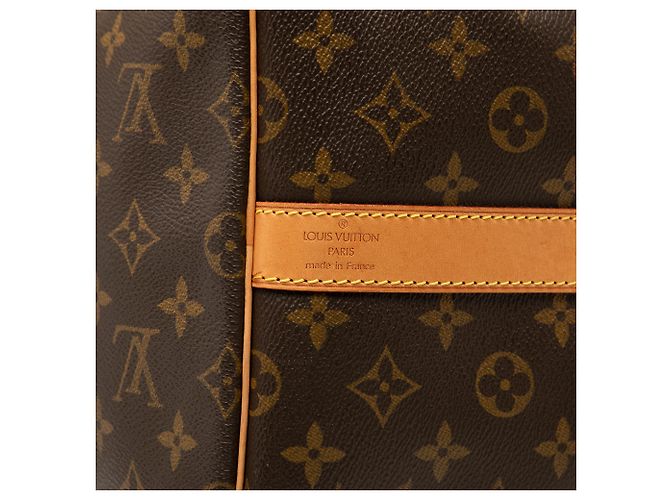 Louis Vuitton Brown Monogram Keepall Bandouliere 55 Marron - vue 5