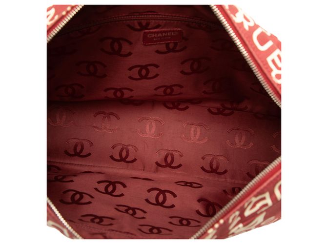 Borsa a tracolla Chanel 31 Rue Cambon in tela stampata rossa - vista 4