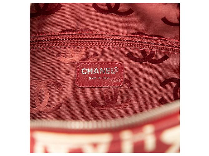 Borsa a tracolla Chanel 31 Rue Cambon in tela stampata rossa - vista 5