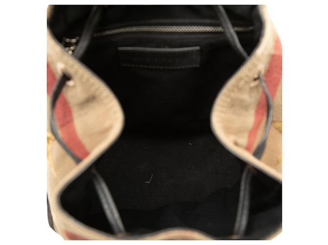 Mochila Burberry Brown Mega Check Canvas Star Sequin Castaño - vista 4