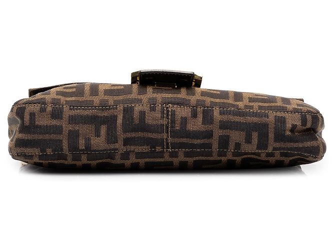 Borsa Baguette Fendi in tela Zucca marrone - Ansicht 3