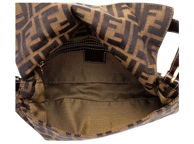 Borsa Baguette Fendi in tela Zucca marrone - Ansicht 4