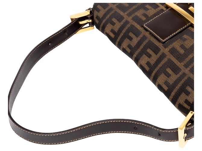 Borsa Baguette Fendi in tela Zucca marrone - Ansicht 6