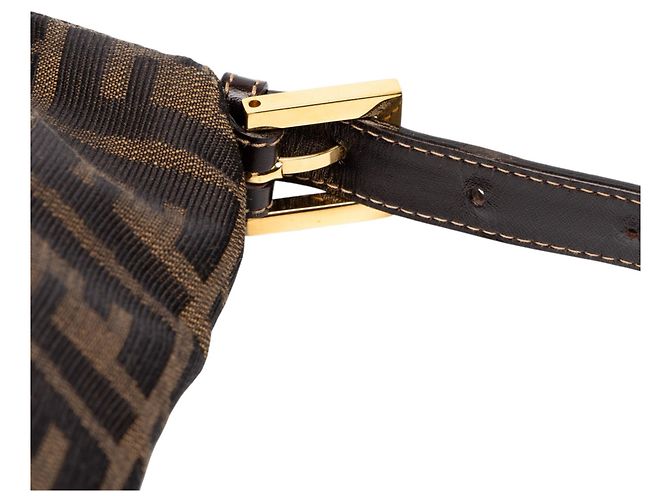Borsa Baguette Fendi in tela Zucca marrone - Ansicht 7