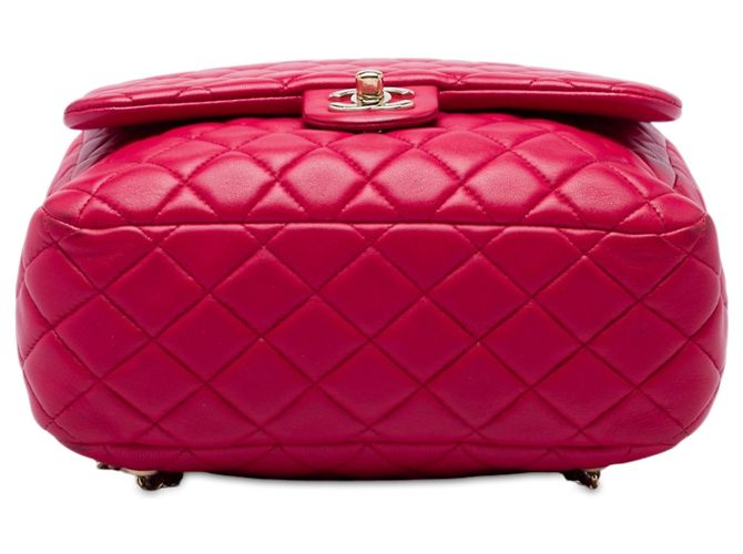 Chanel Red Large Quilted Lambskin In Seoul Rucksack Rot - Ansicht 3
