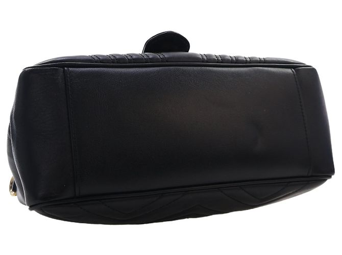 Borsa a mano Gucci Small GG Marmont in pelle di vitello matelassé nera - vista 12