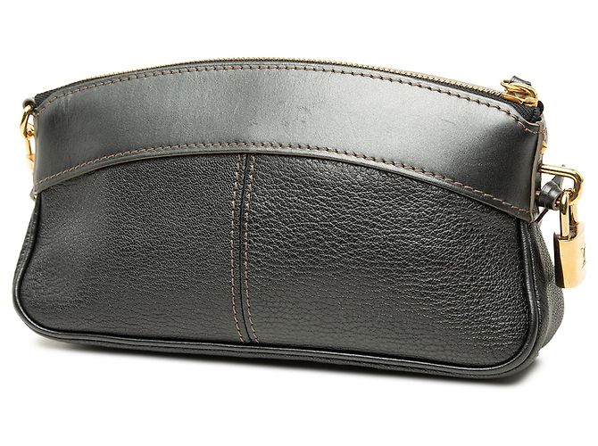 Louis Vuitton Lockit Clutch aus schwarzem Suhali-Leder - Ansicht 2