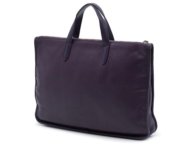 Mallette LOEWE Anagram Toledo en cuir violet - vue 2