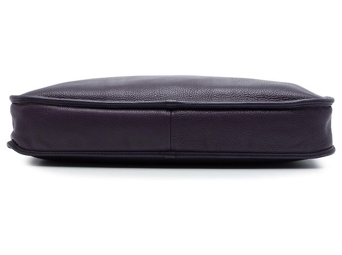 Mallette LOEWE Anagram Toledo en cuir violet - vue 3