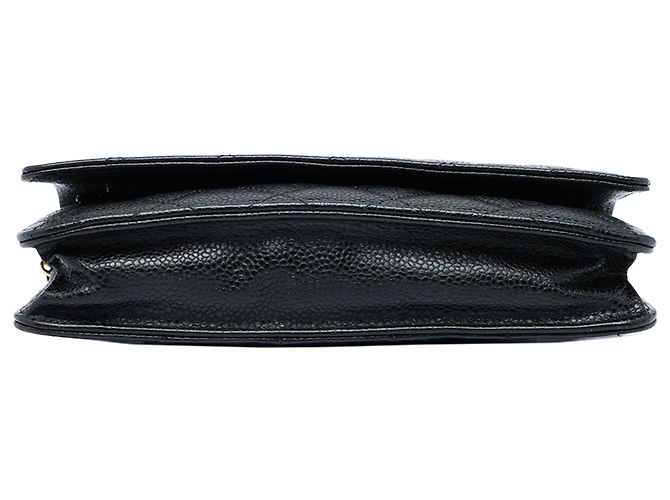 Chanel Black CC Quilted Caviar Wallet on Chain Nero - vista 3