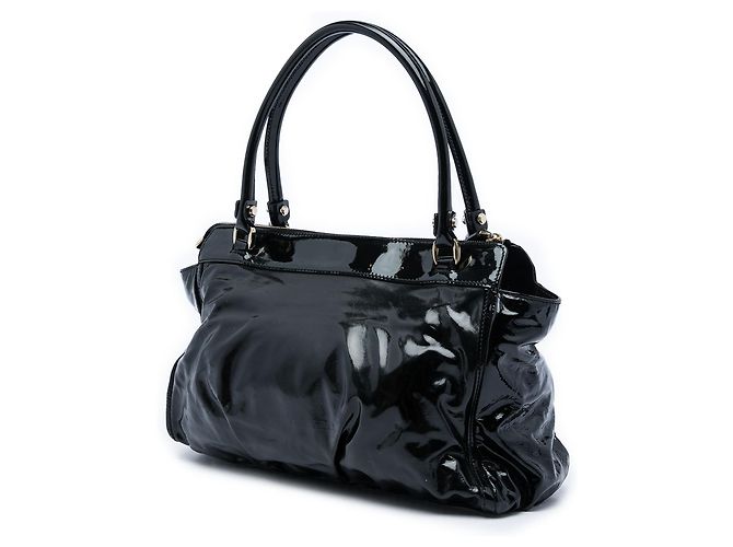 Borsa Tote Gucci Abbey D Ring in vernice nera - vista 2