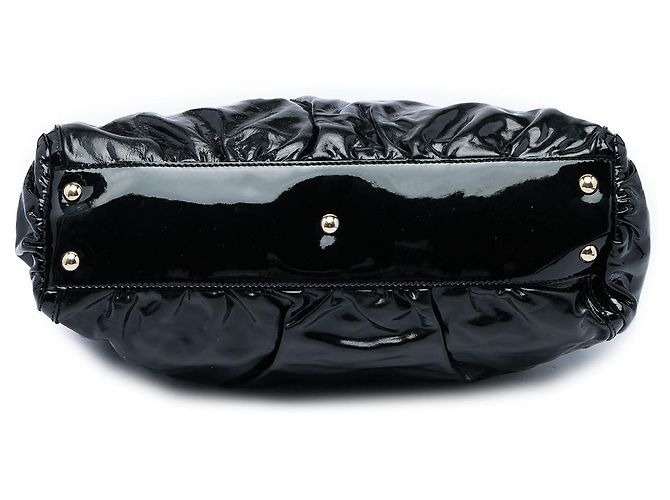 Borsa Tote Gucci Abbey D Ring in vernice nera - vista 3