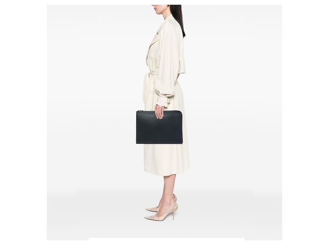 Louis Vuitton Black Epi Pochette Jour GM Nero - vista 6