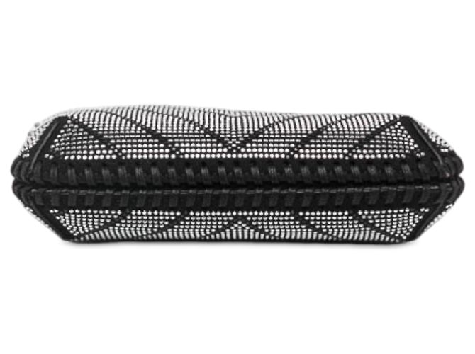 Stella Mc Cartney Stella McCartney Borsa Satchel Falabella Nano Shaggy Deer Chevron Hotfix Nera - vista 3