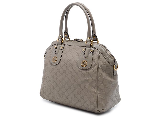 Borsa Satchel Gucci Gray Medium Guccissima Scarlett Marrone - vista 2