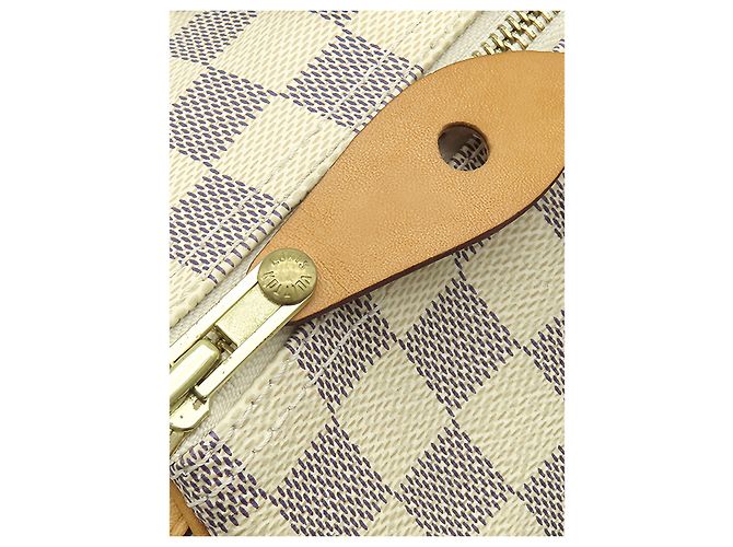 Louis Vuitton White Damier Azur Speedy 30 Bianco - vista 10