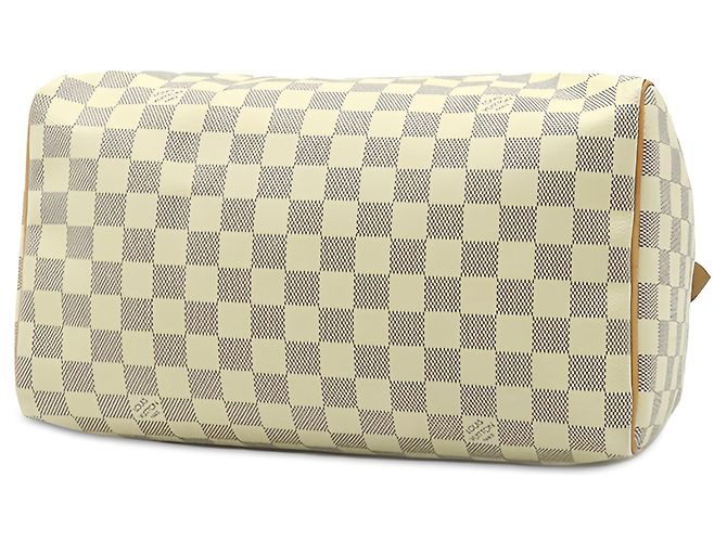 Louis Vuitton White Damier Azur Speedy 30 Bianco - vista 3