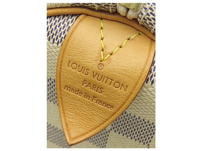 Louis Vuitton White Damier Azur Speedy 30 Bianco - vista 5