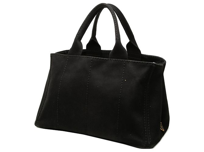 Prada Canvas Canapa Logo Tote Schwarz - Ansicht 2