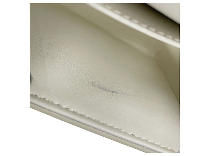 Céline Celine Claude Crossbody Mini in pelle di vitello bianca Bianco Bianco sporco - vista 10
