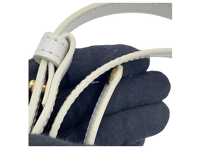 Céline Celine Claude Crossbody Mini in pelle di vitello bianca Bianco Bianco sporco - vista 13
