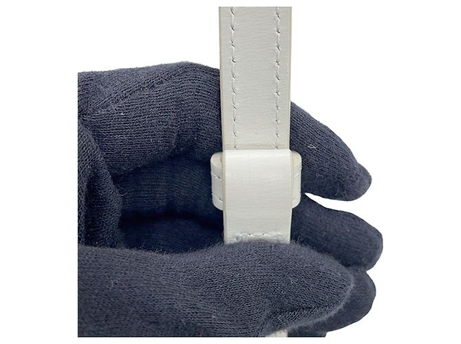 Céline Celine Claude Crossbody Mini in pelle di vitello bianca Bianco Bianco sporco - vista 14