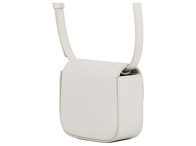 Céline Celine Claude Crossbody Mini in pelle di vitello bianca Bianco Bianco sporco - vista 2
