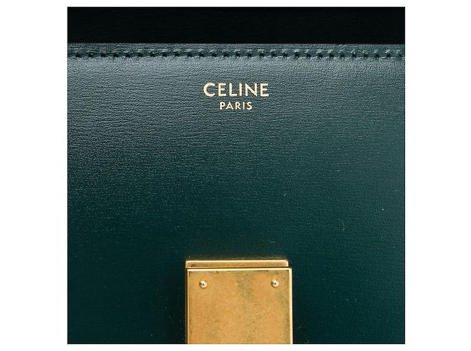 Céline Celine Green Teen Calfskin Classic Box Verde Verde scuro - vista 5