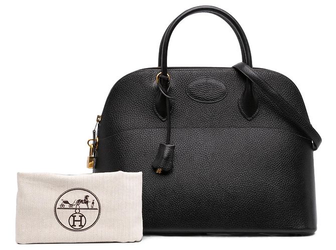Hermès Black Ardennes Bolide 35 Noir - vue 7
