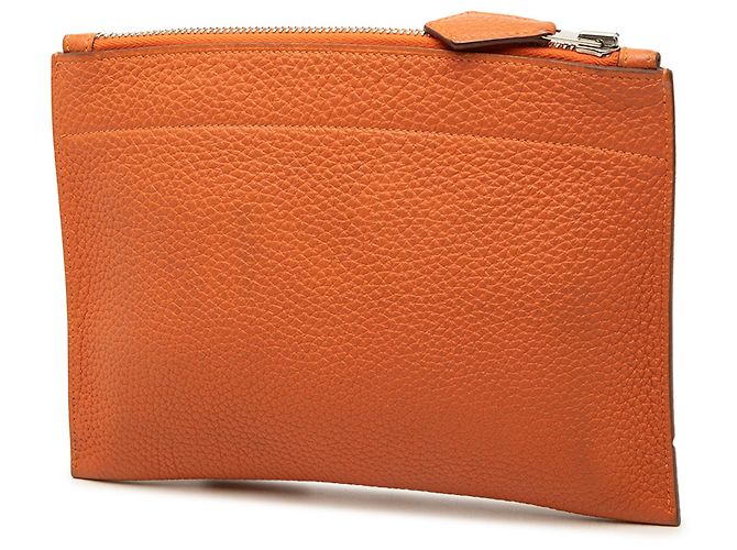 Pouch Hermès Mini Bazar in Togo Orange Arancione - vista 3
