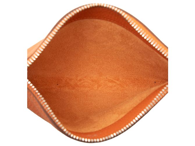 Pouch Hermès Mini Bazar in Togo Orange Arancione - vista 4