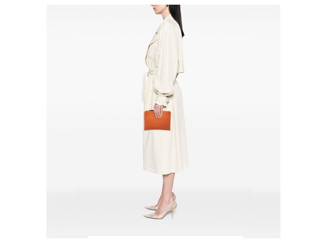 Pouch Hermès Mini Bazar in Togo Orange Arancione - vista 6