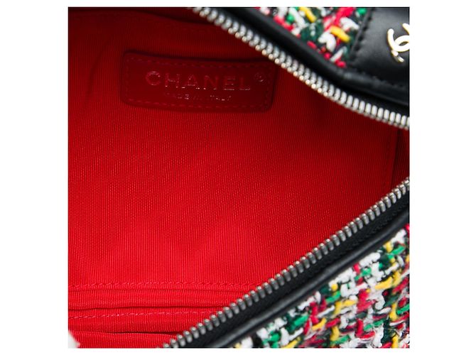 Borsa cintura Chanel Black Tweed Street Allure - vista 4