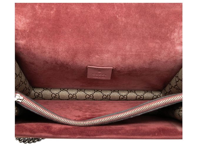 Borsa a tracolla Gucci Medium GG Supreme Blooms Dionysus Beige - vista 4