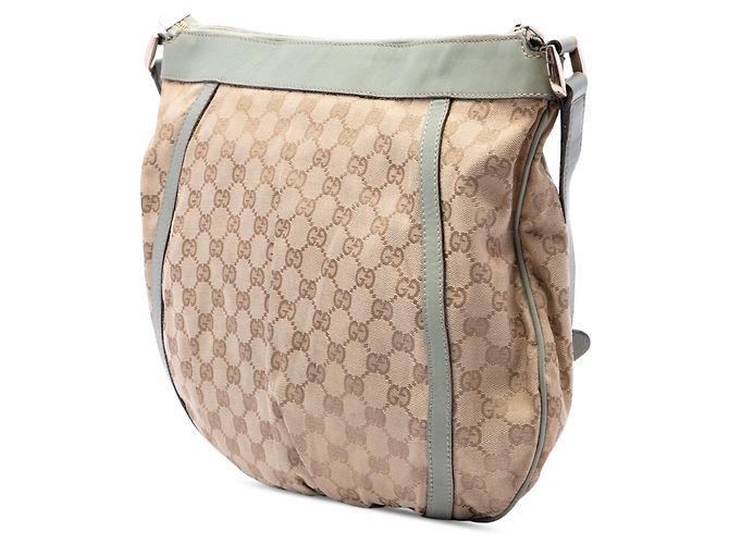 Borsa a tracolla Gucci Abbey D Ring in tela GG beige - vista 2