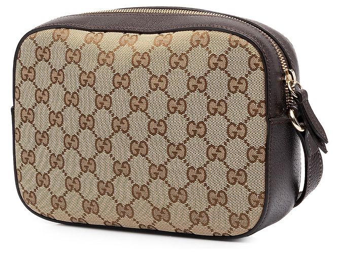 Gucci Beige GG Canvas Webby Bee Camera Bag - Ansicht 2
