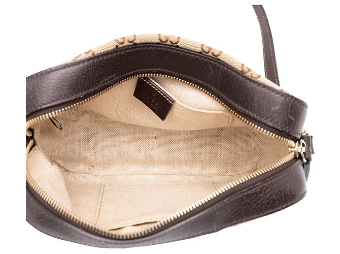 Gucci Beige GG Canvas Webby Bee Camera Bag - Ansicht 4