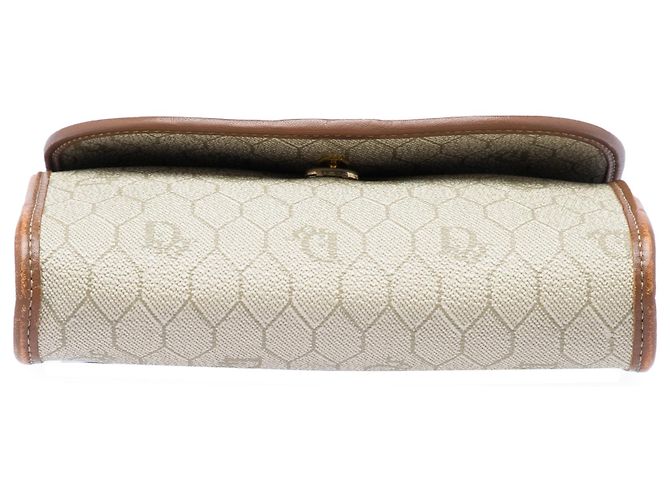 Bolsa tiracolo Dior Beige Honeycomb Coated Canvas Bege - vista 3