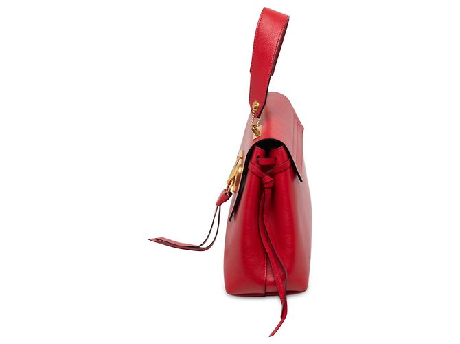 mala Valentino Red Medium em couro de bezerro grão VRing Vermelho - vista 7