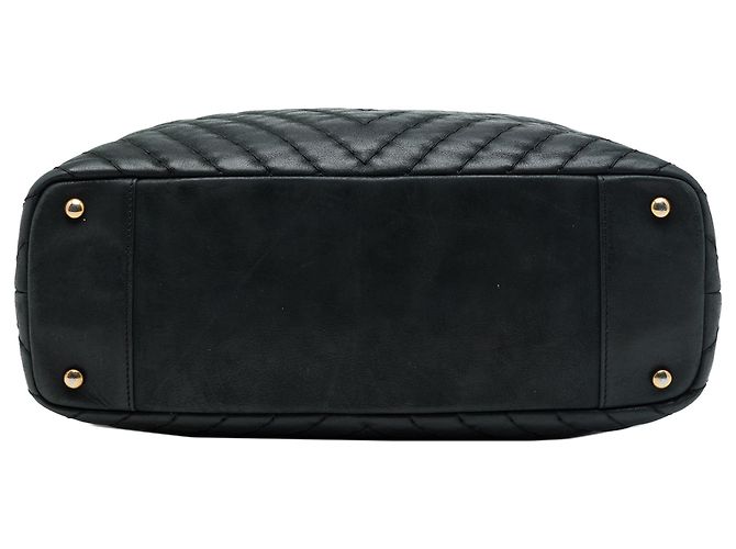 Tote Chanel Large Chevron Surpique in vitello iridescente nero - vista 3