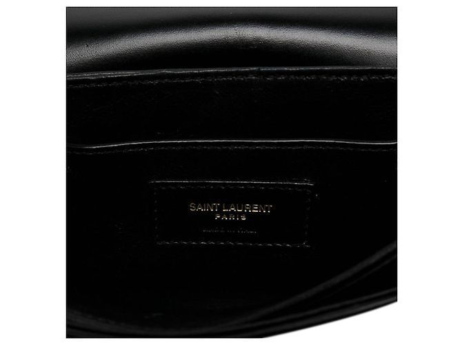 Autre Marque Sac Solferino Saint Laurent Small en cuir de veau noir avec boîte - vue 5