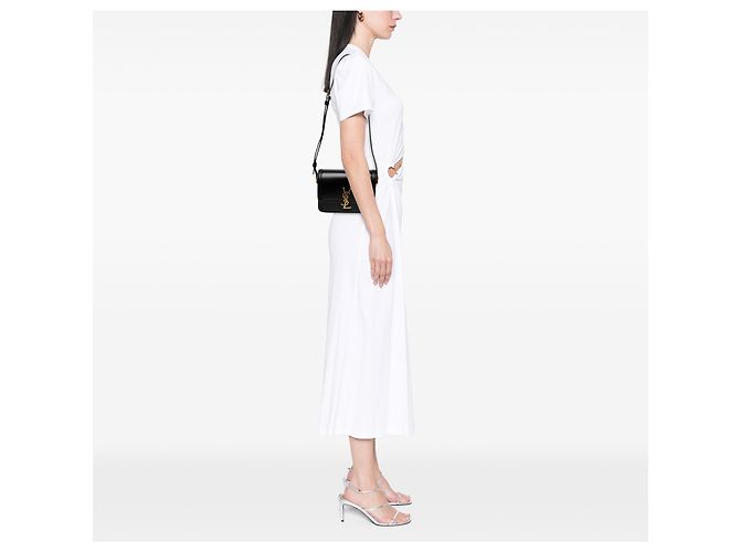 Autre Marque Sac Solferino Saint Laurent Small en cuir de veau noir avec boîte - vue 6