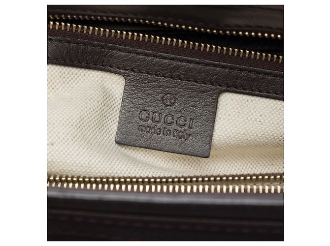 Borsa Tote Gucci Brown Guccissima Mayfair Marrone Marrone scuro - vista 5