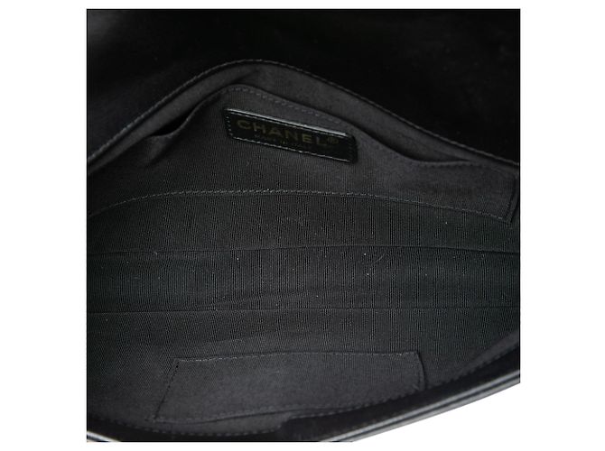 Chanel Green Multicolor Quilted Lambskin Crest East West Boy Flap - vista 4
