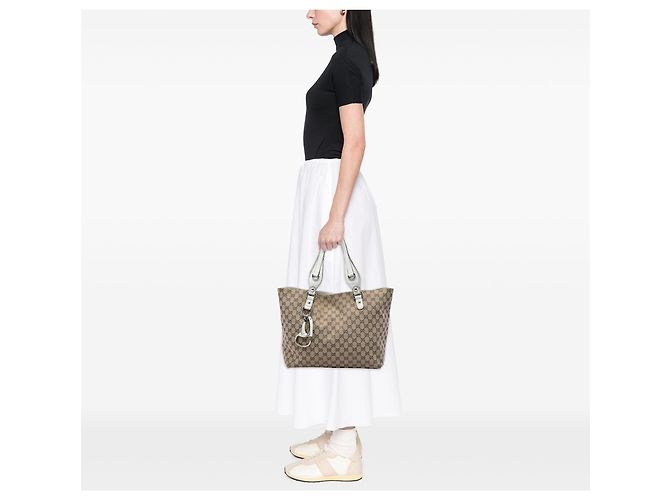 Gucci Beige GG Canvas Icon Bit Tote - Ansicht 5