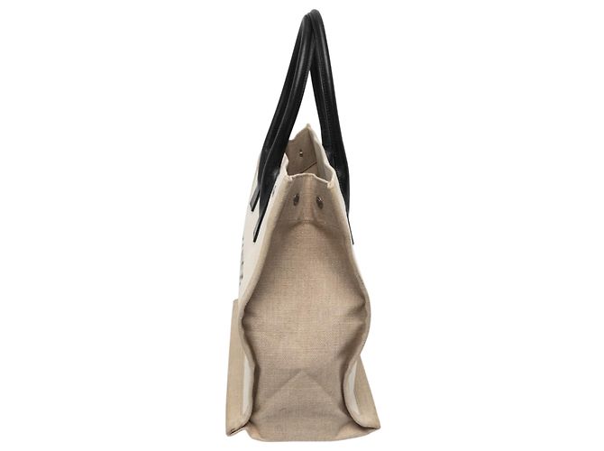 Autre Marque Saint Laurent Tote Bag Rive Gauche Small in tela beige - vista 7
