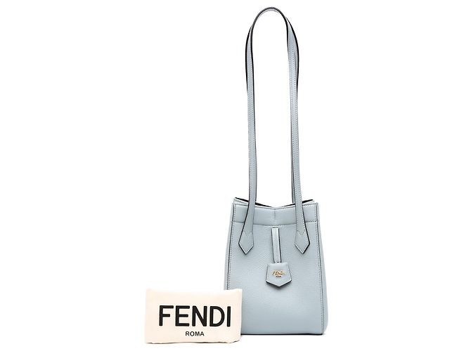 Fendi Blue Mini Origami Schultertasche aus Leder - Ansicht 7